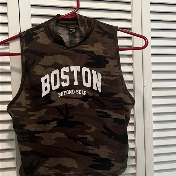 SHEIN Tops - # * 016**Camouflage Sleeveless Crop Top . (L) Slim “40/42  8/10 “